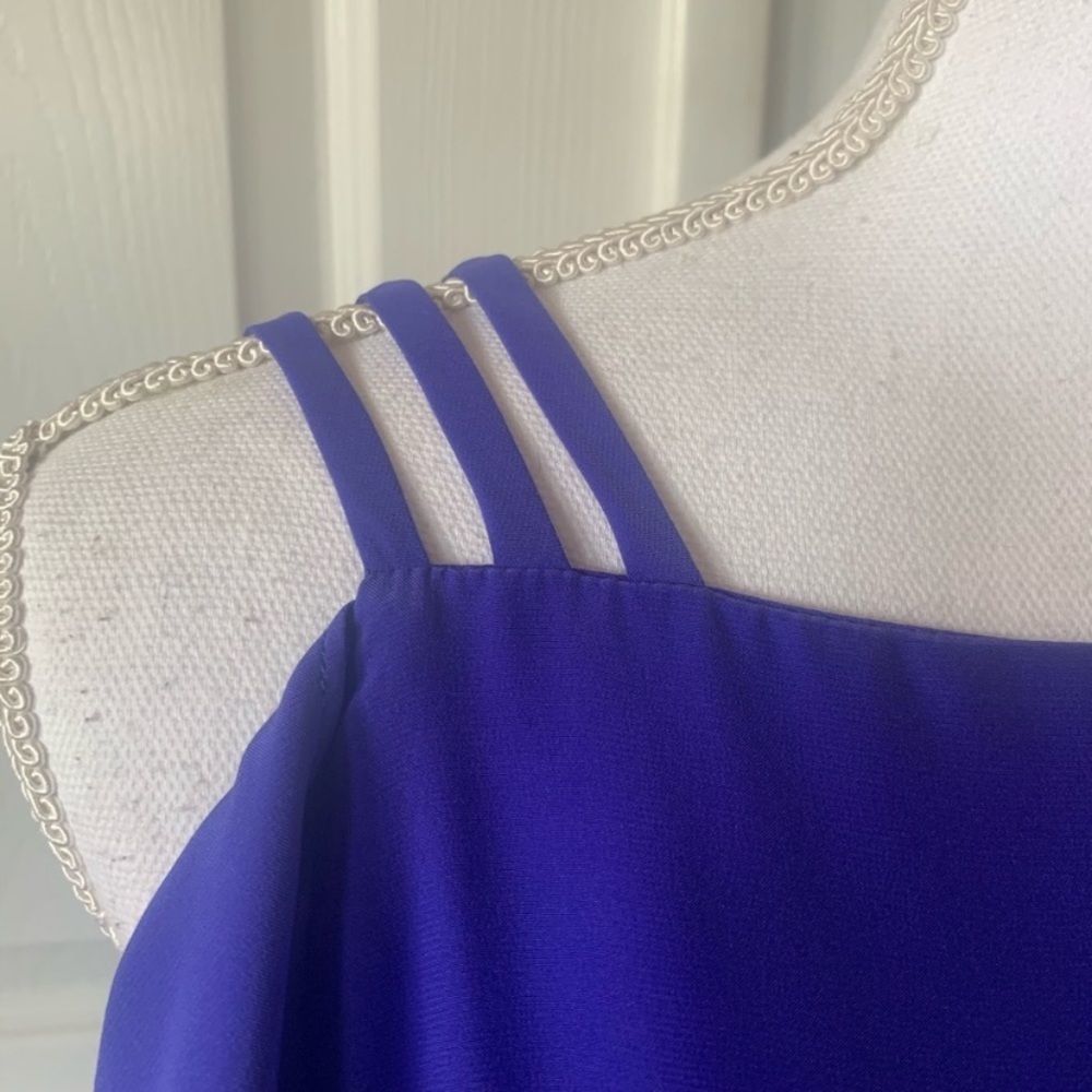 Amanda Uprichard Silk Cold Shoulder  Ruffle Dress - Picture 2 of 7